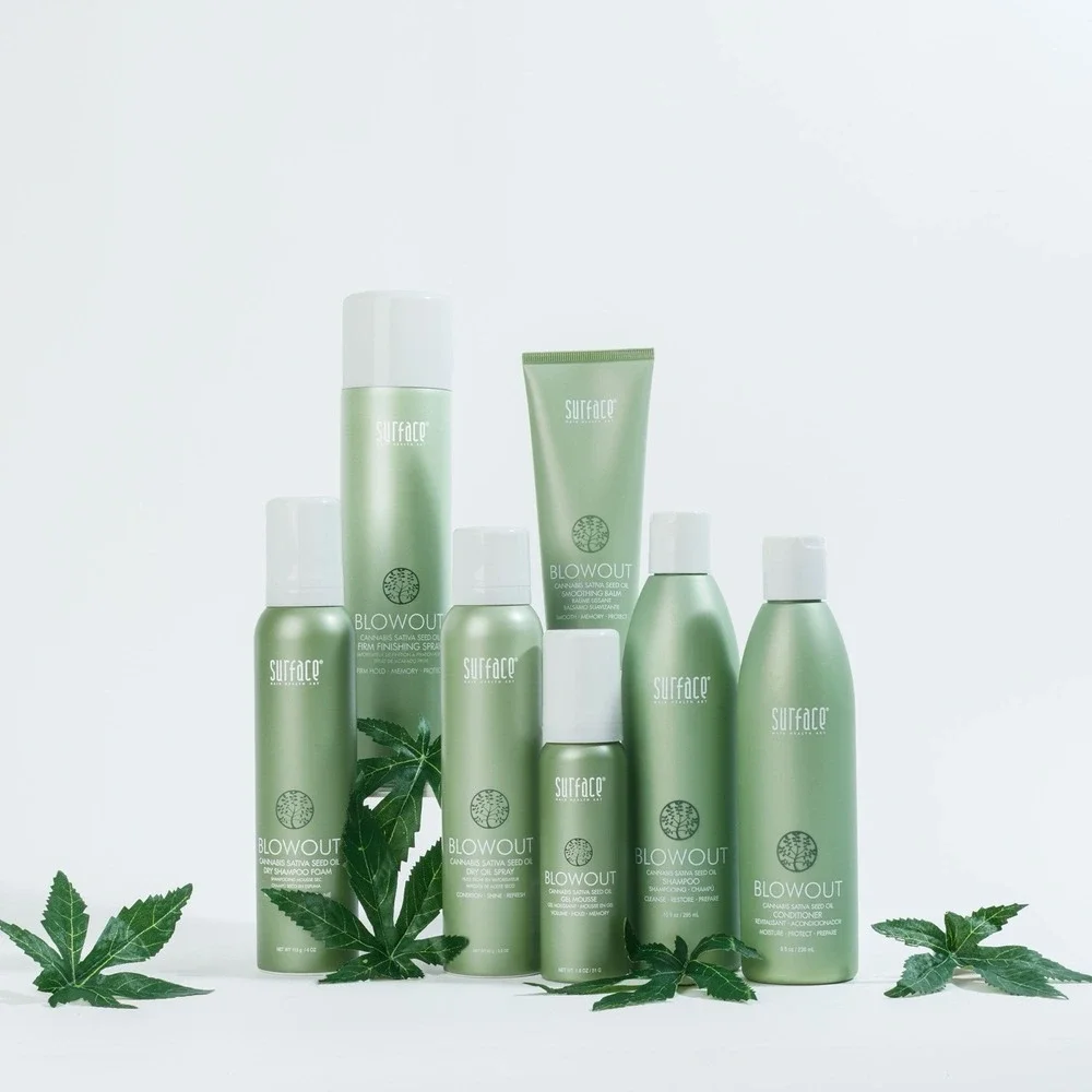 Surface Blowout Shampoo Cannabis Sativa Seed Oil 10 oz 295 ml All Hair Types